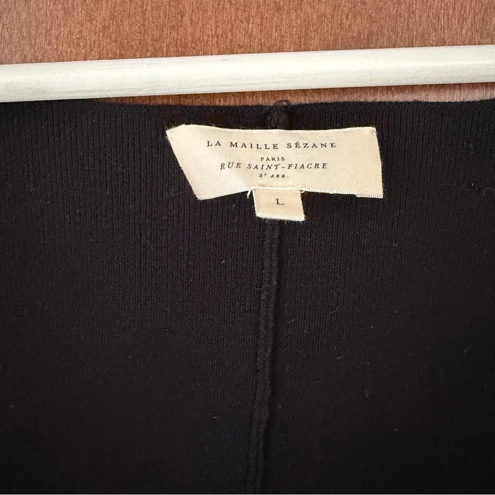 Sezane Liana Jumpsuit Black - Size L - Picture 4 of 9